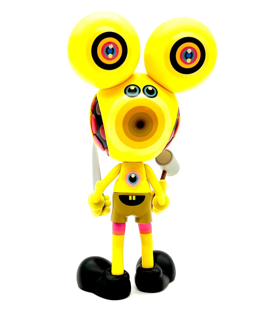 Spacemonkey Happy Pants Yellow Art Toy by Dalek- James Marshall