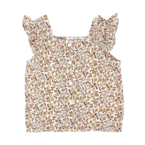 Square Neck Top, Floral