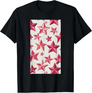 Stars Geometric Pattern Aesthetic Art T-Shirt