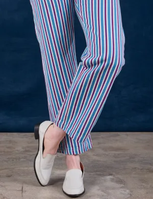 Stripe Work Pants - Blue Raspberry