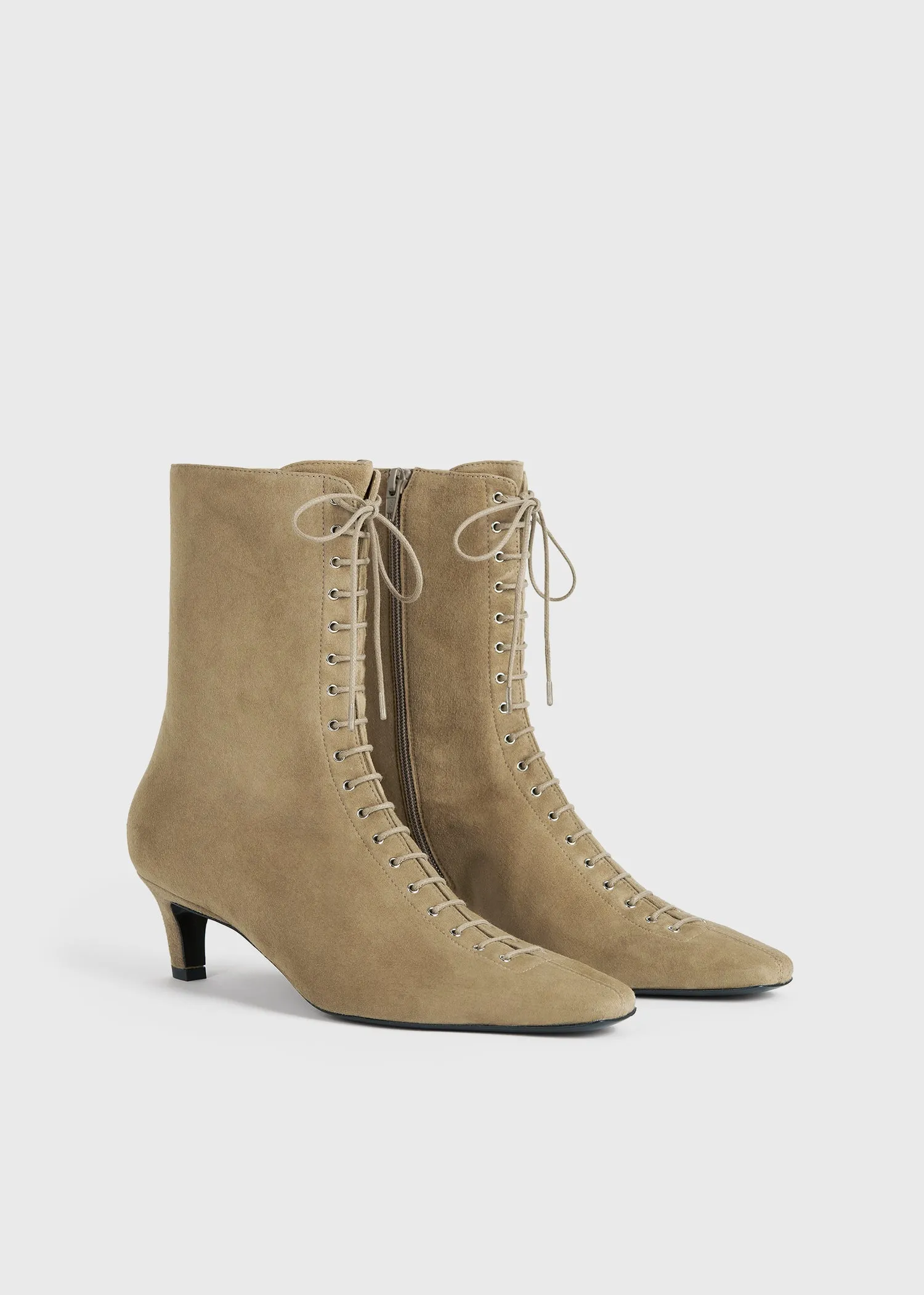 Suede lace-up boots desert