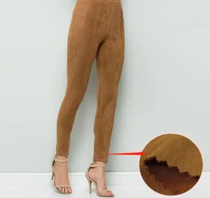 Suede look Trousers