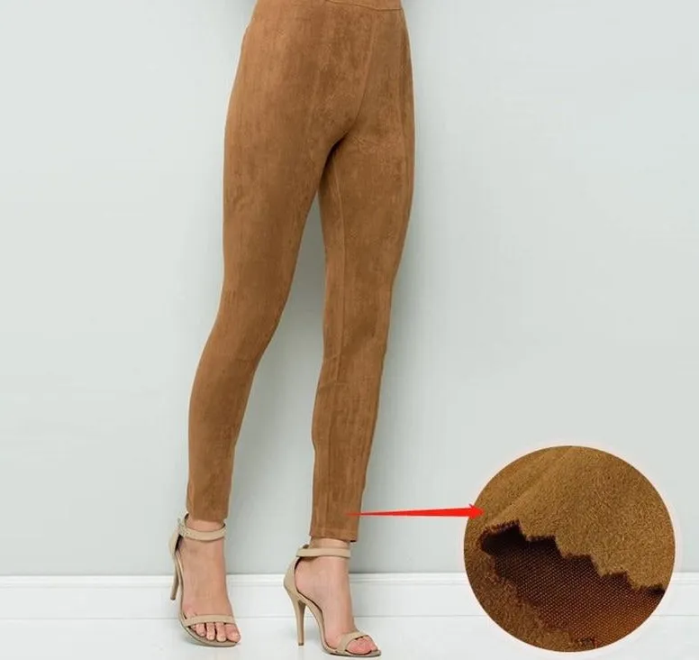 Suede look Trousers