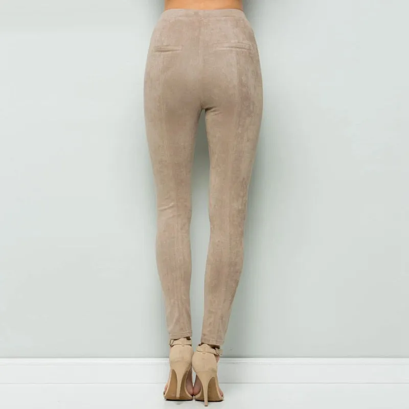 Suede look Trousers