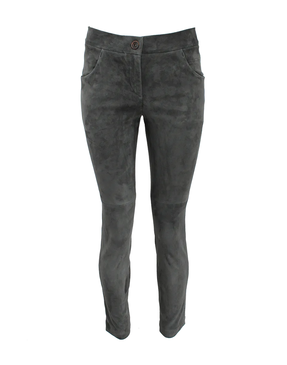 Suede Trouser