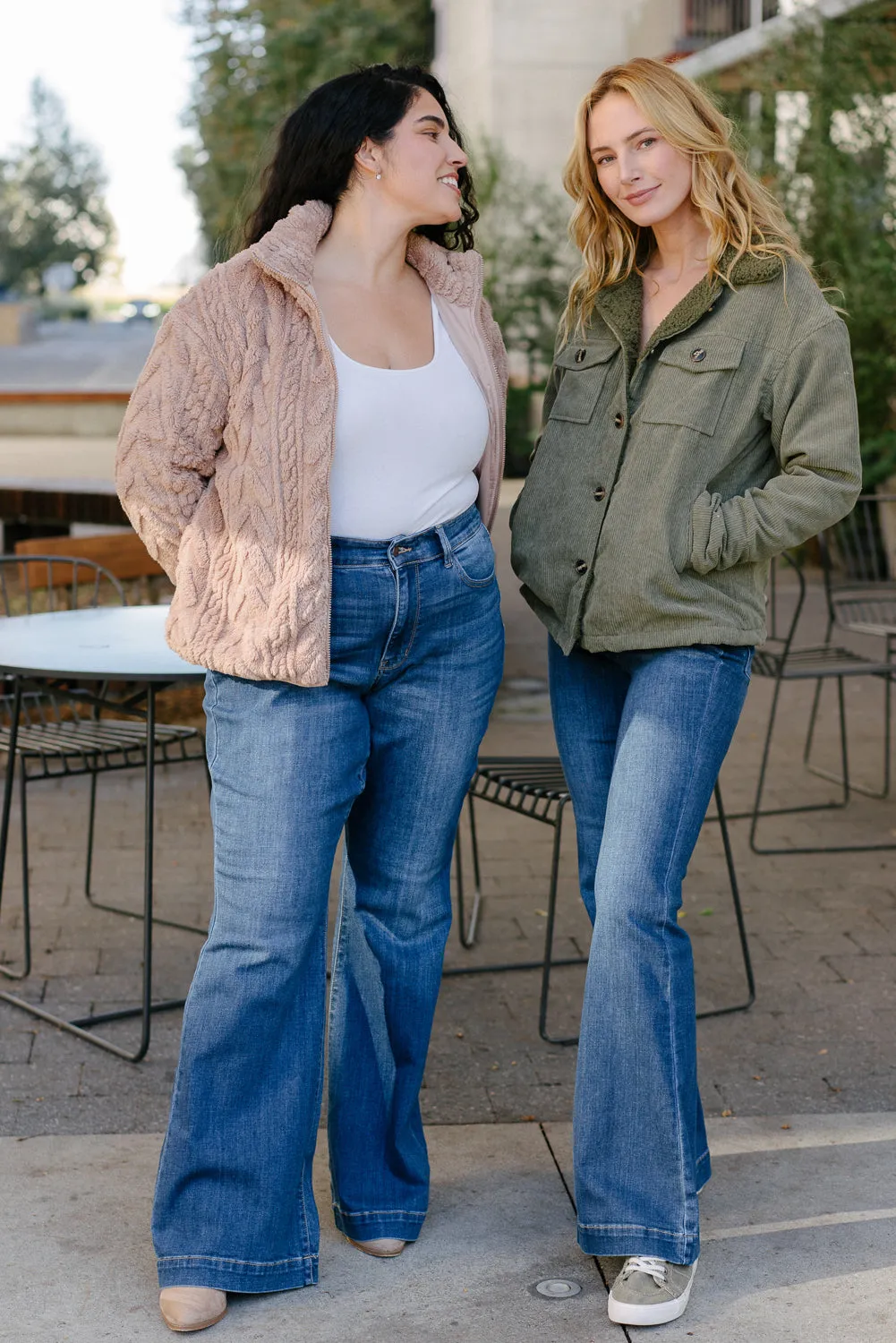 Sunny High Rise Wide Hem Flare Jeans