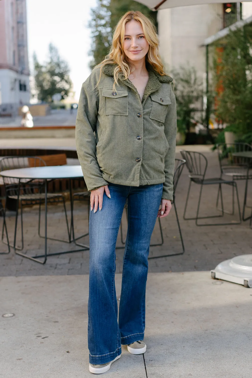 Sunny High Rise Wide Hem Flare Jeans