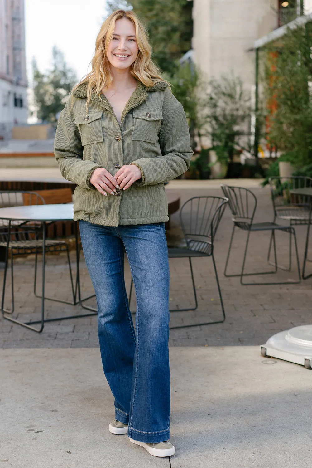 Sunny High Rise Wide Hem Flare Jeans