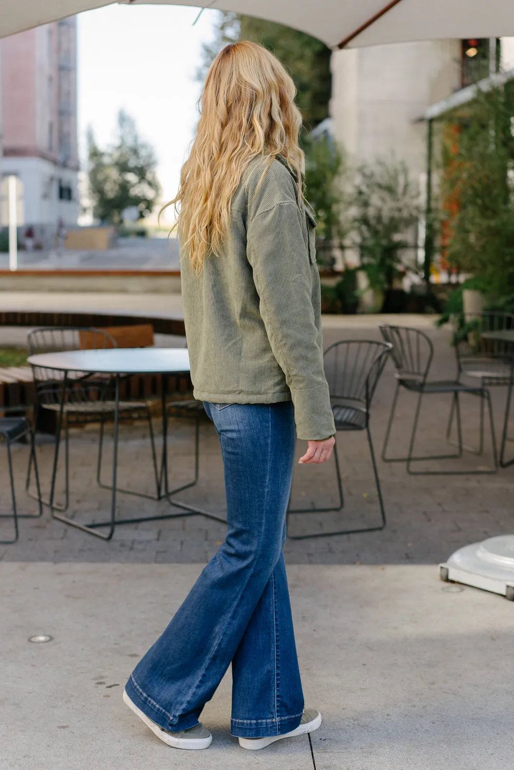Sunny High Rise Wide Hem Flare Jeans
