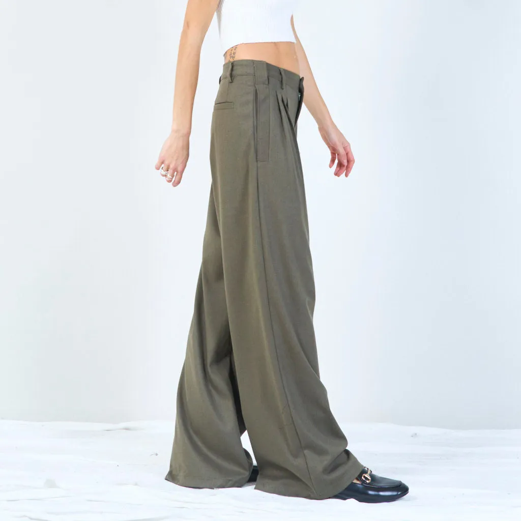 Tailored wide-leg trousers with pleated front wholesale