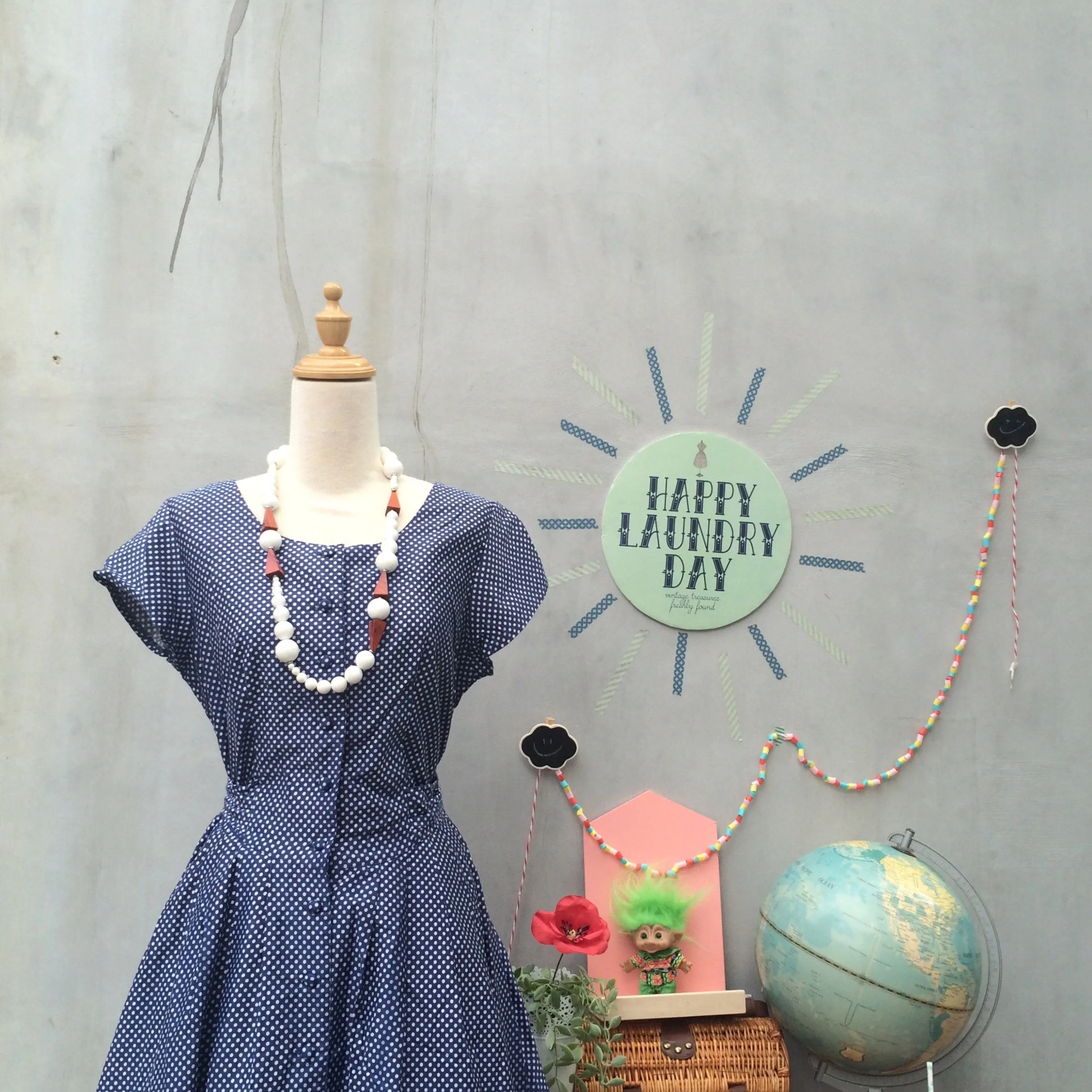 Triangle Bits & Bobs | Vintage mid-century Atomic mod age Geometric Shapes and Plastic beaded chunky necklace