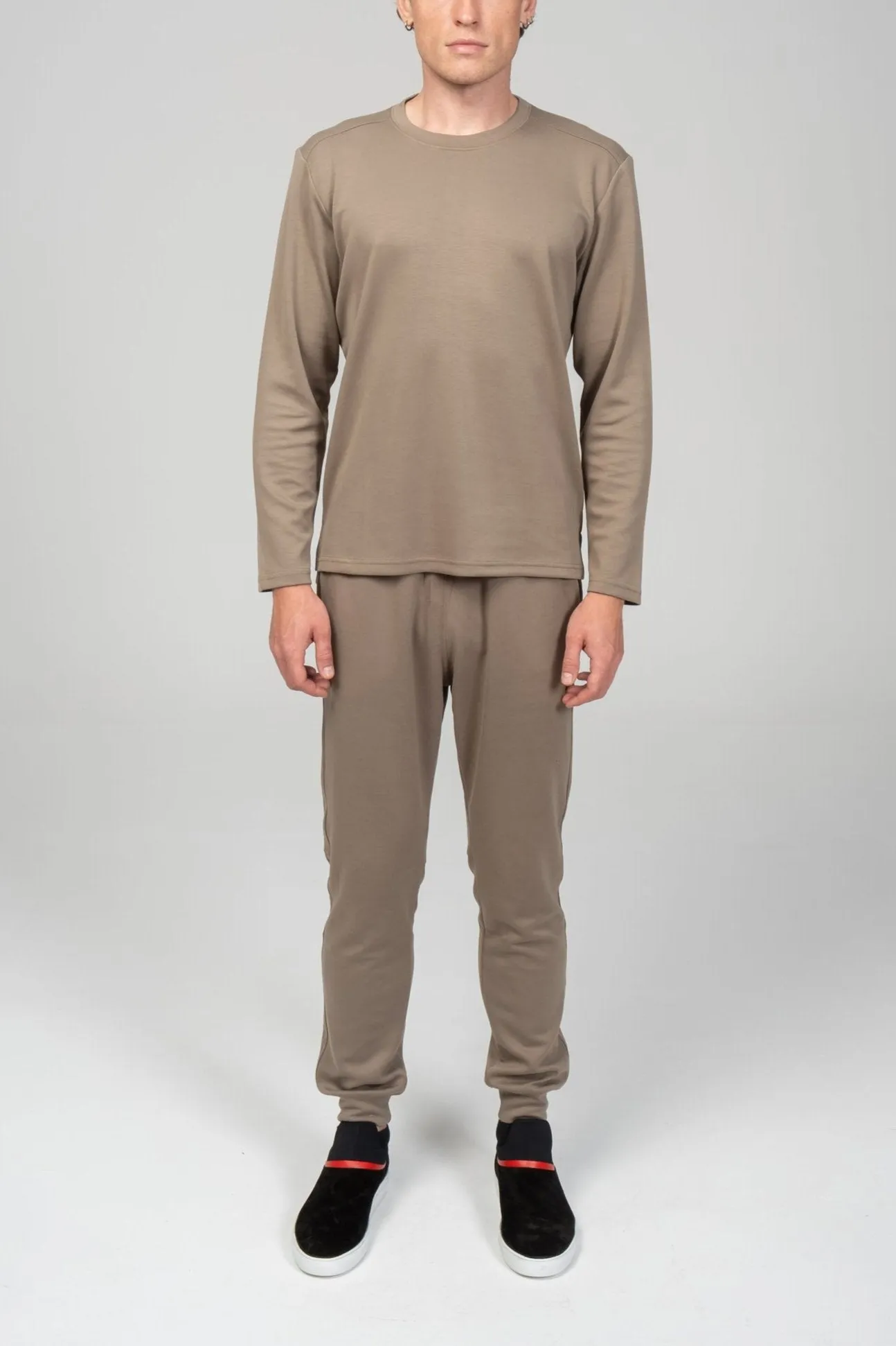 True Classic Long Sleeve Sweater - Dark Beige