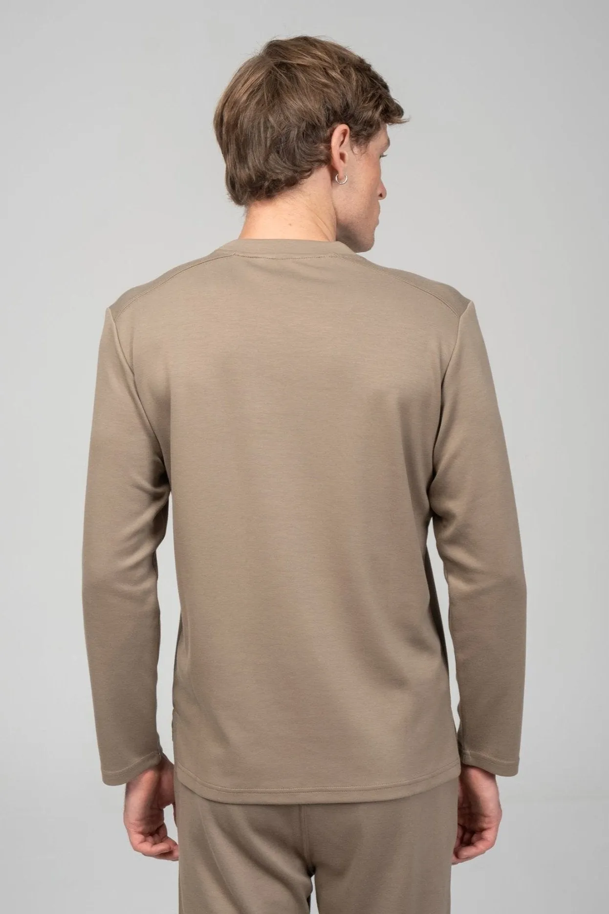 True Classic Long Sleeve Sweater - Dark Beige