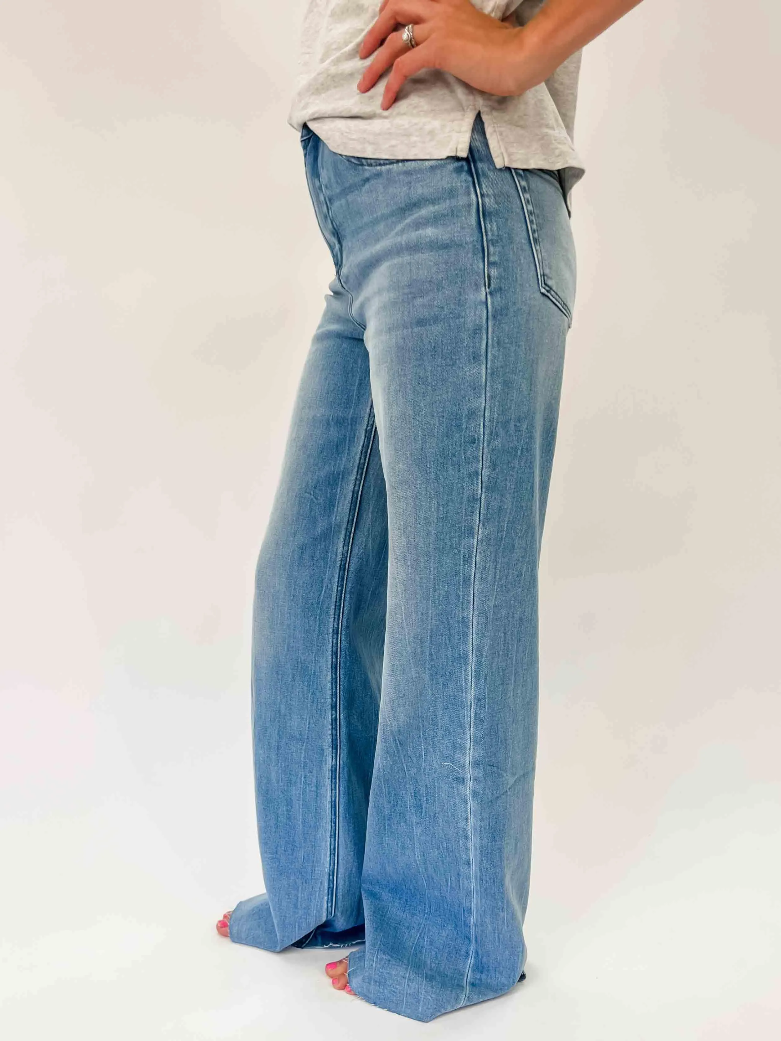 VERVET: OLIVIA Super High Rise Wide Leg Jeans