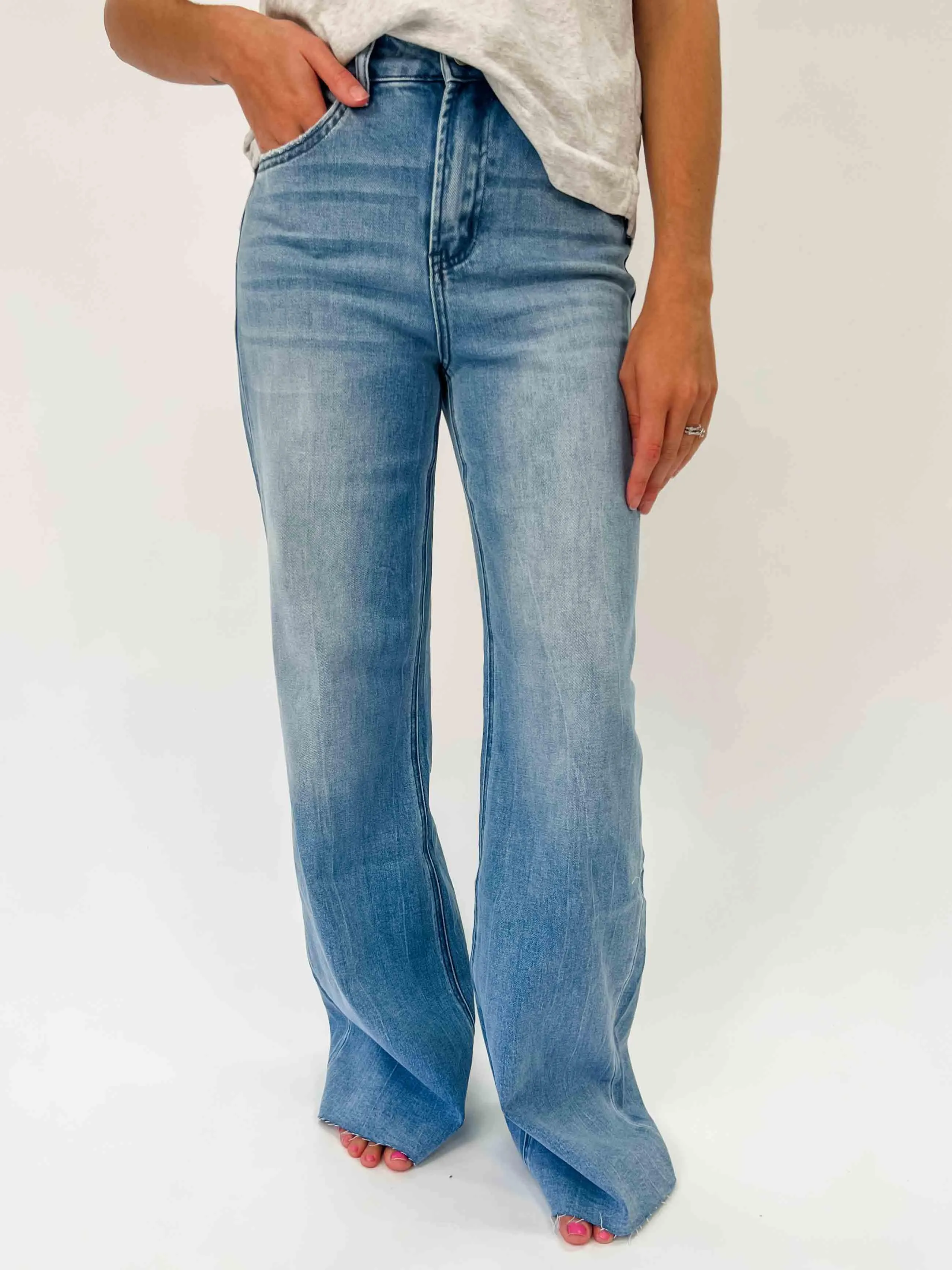 VERVET: OLIVIA Super High Rise Wide Leg Jeans