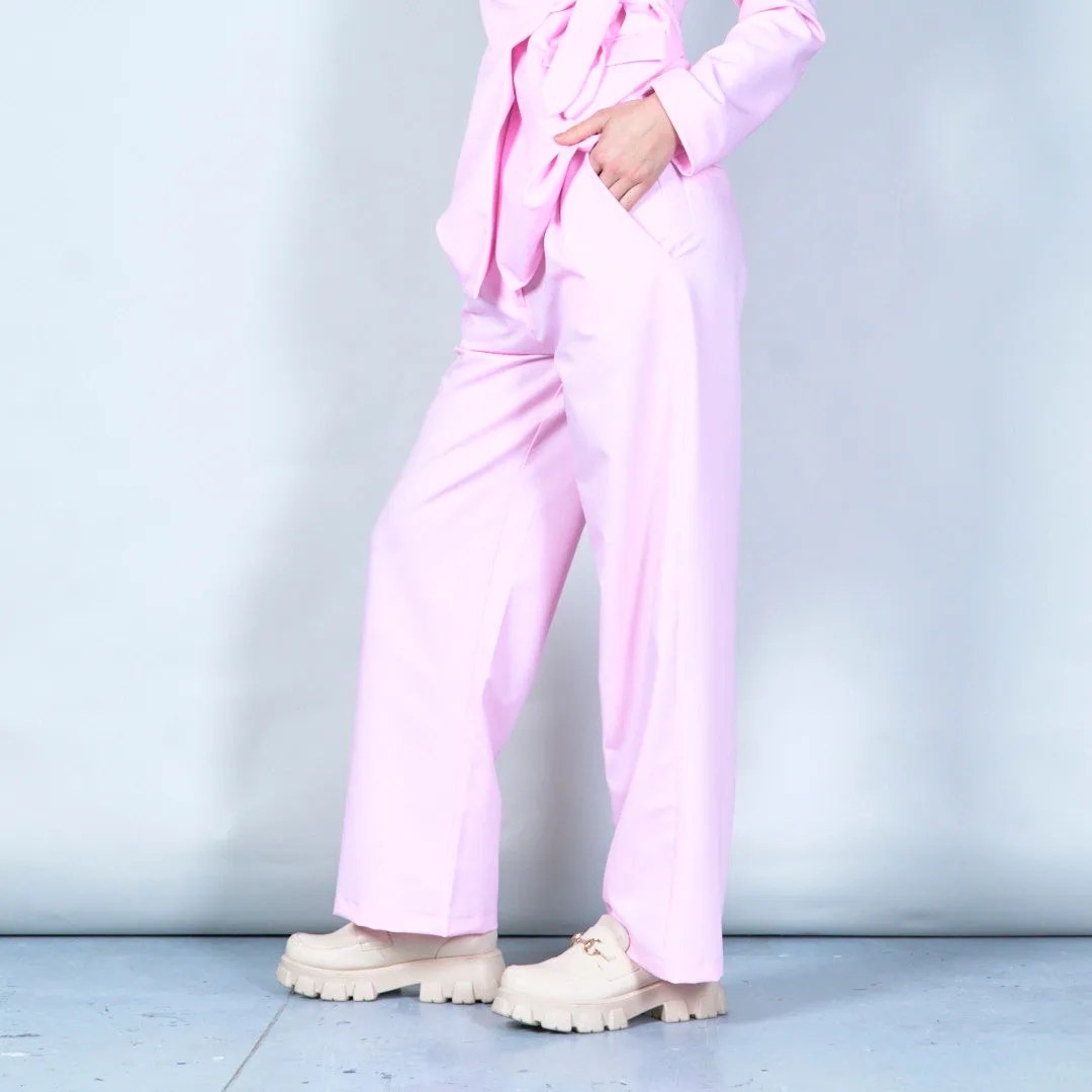 Wide-leg trousers with elasticated waist wholesale