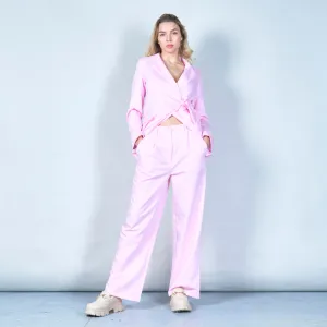 Wide-leg trousers with elasticated waist wholesale