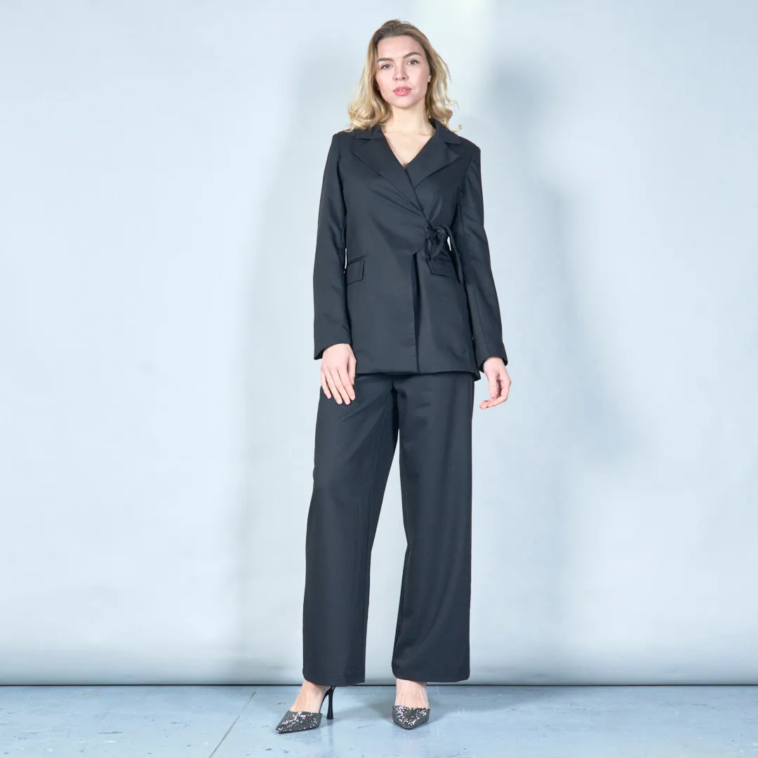 Wide-leg trousers with elasticated waist wholesale