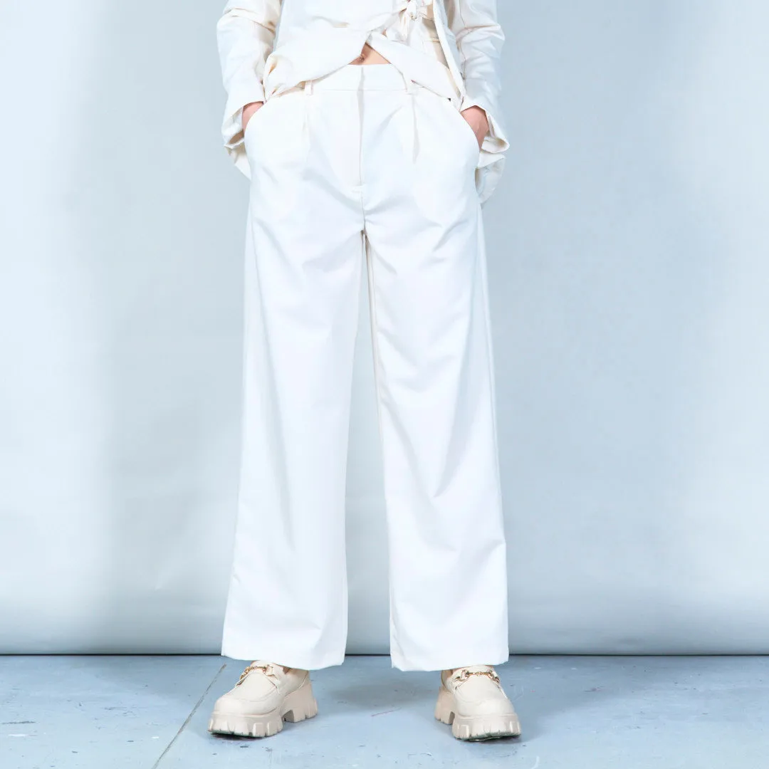 Wide-leg trousers with elasticated waist wholesale