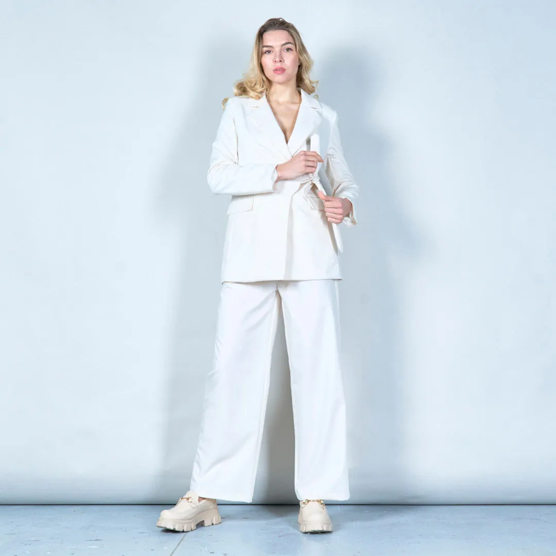 Wide-leg trousers with elasticated waist wholesale