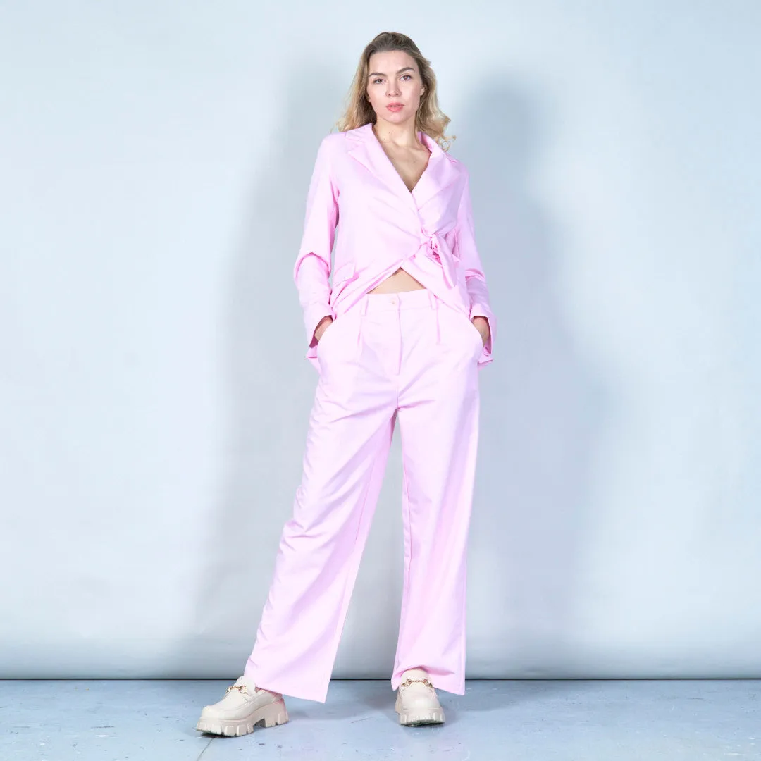 Wide-leg trousers with elasticated waist wholesale