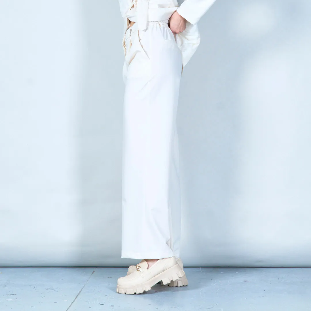 Wide-leg trousers with elasticated waist wholesale
