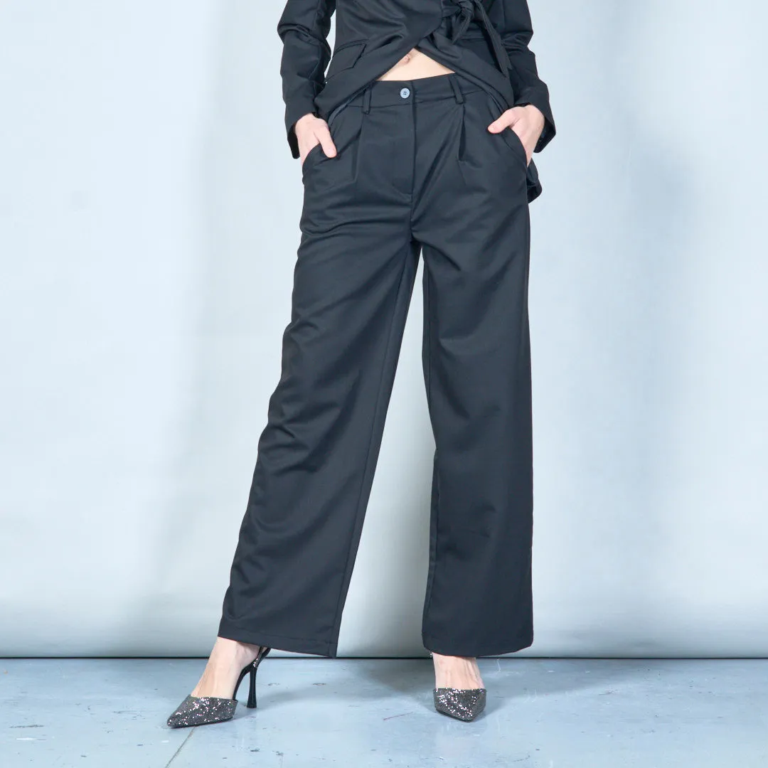 Wide-leg trousers with elasticated waist wholesale