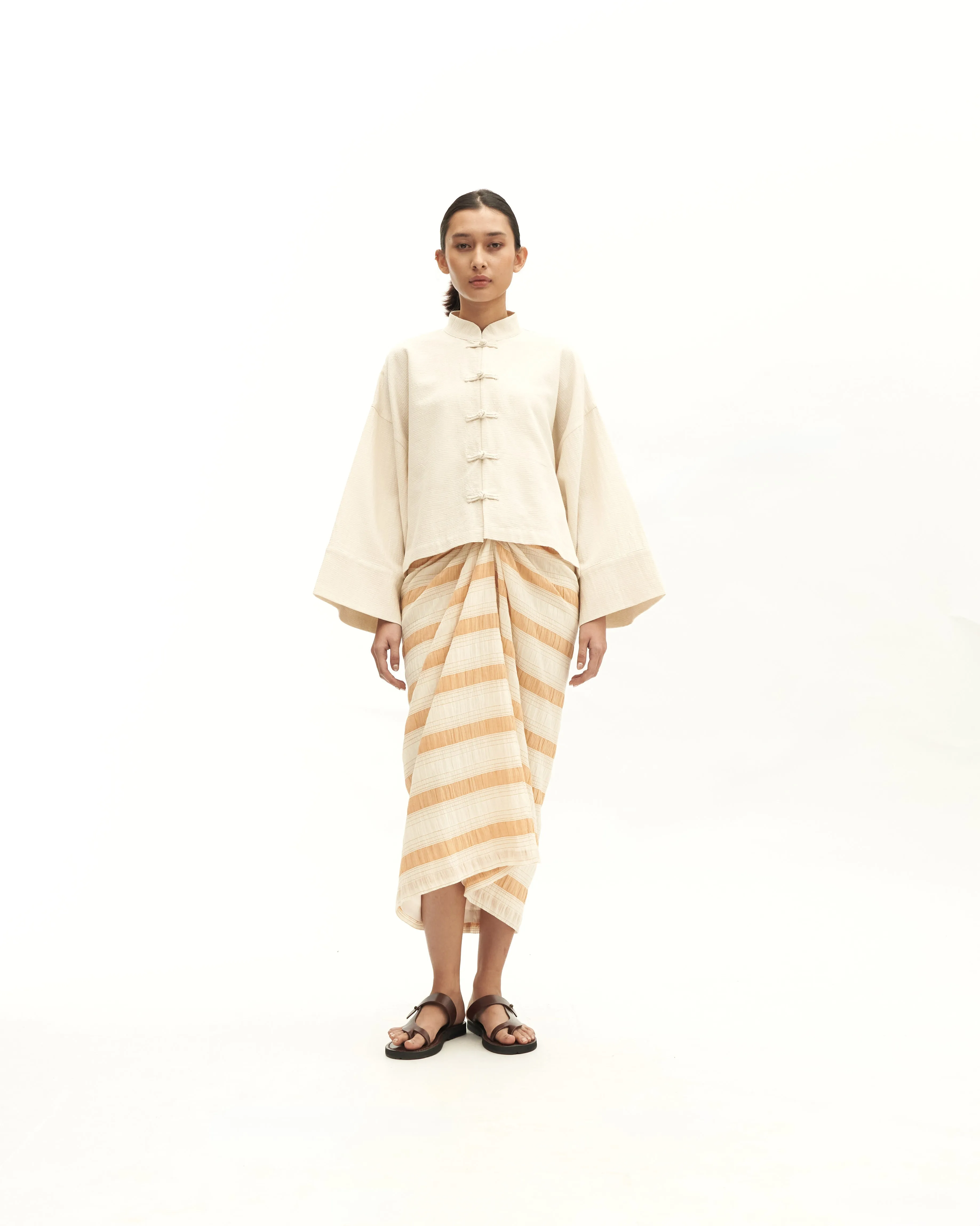 Women: Sulam Boxy Top (Brown)