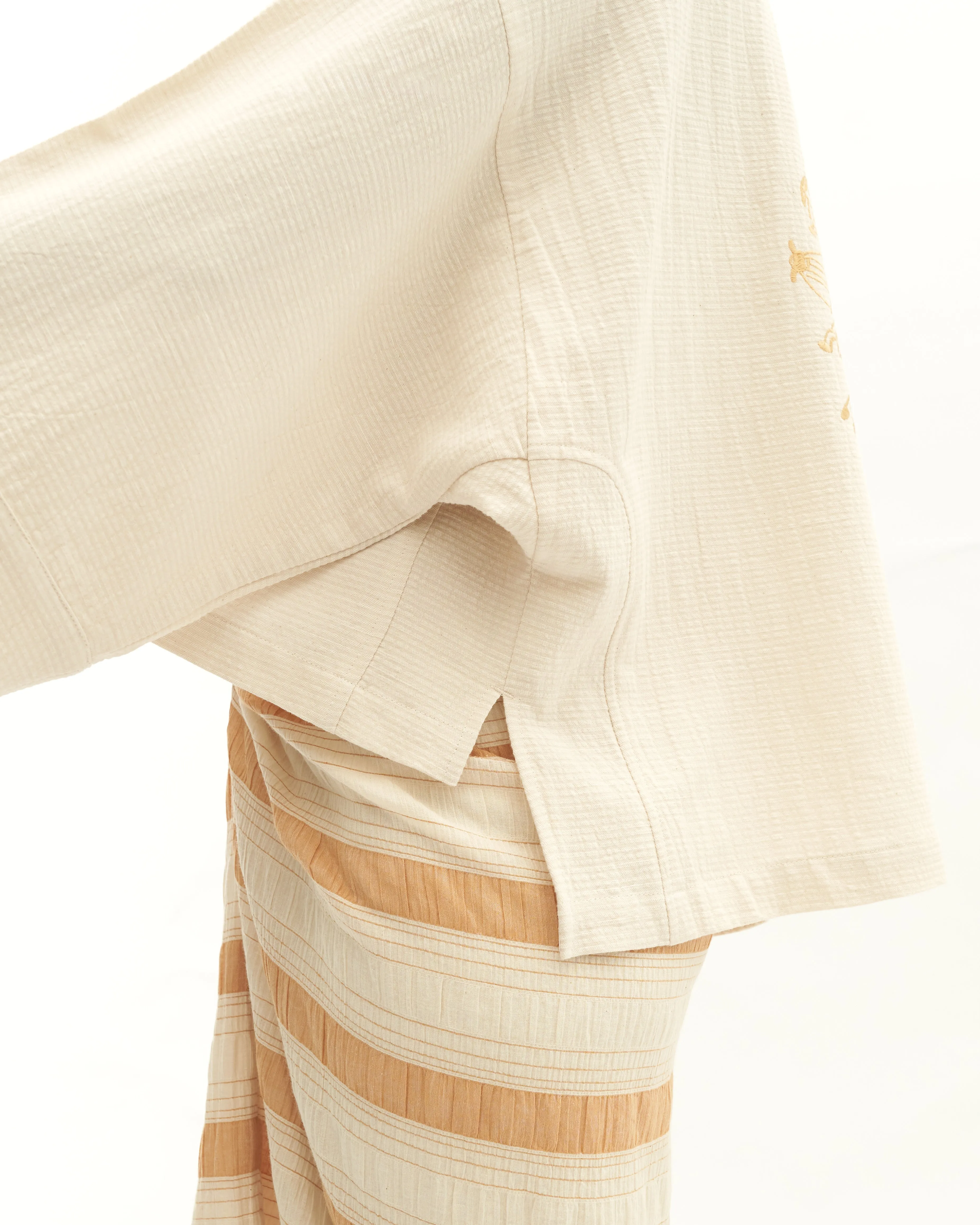 Women: Sulam Boxy Top (Brown)