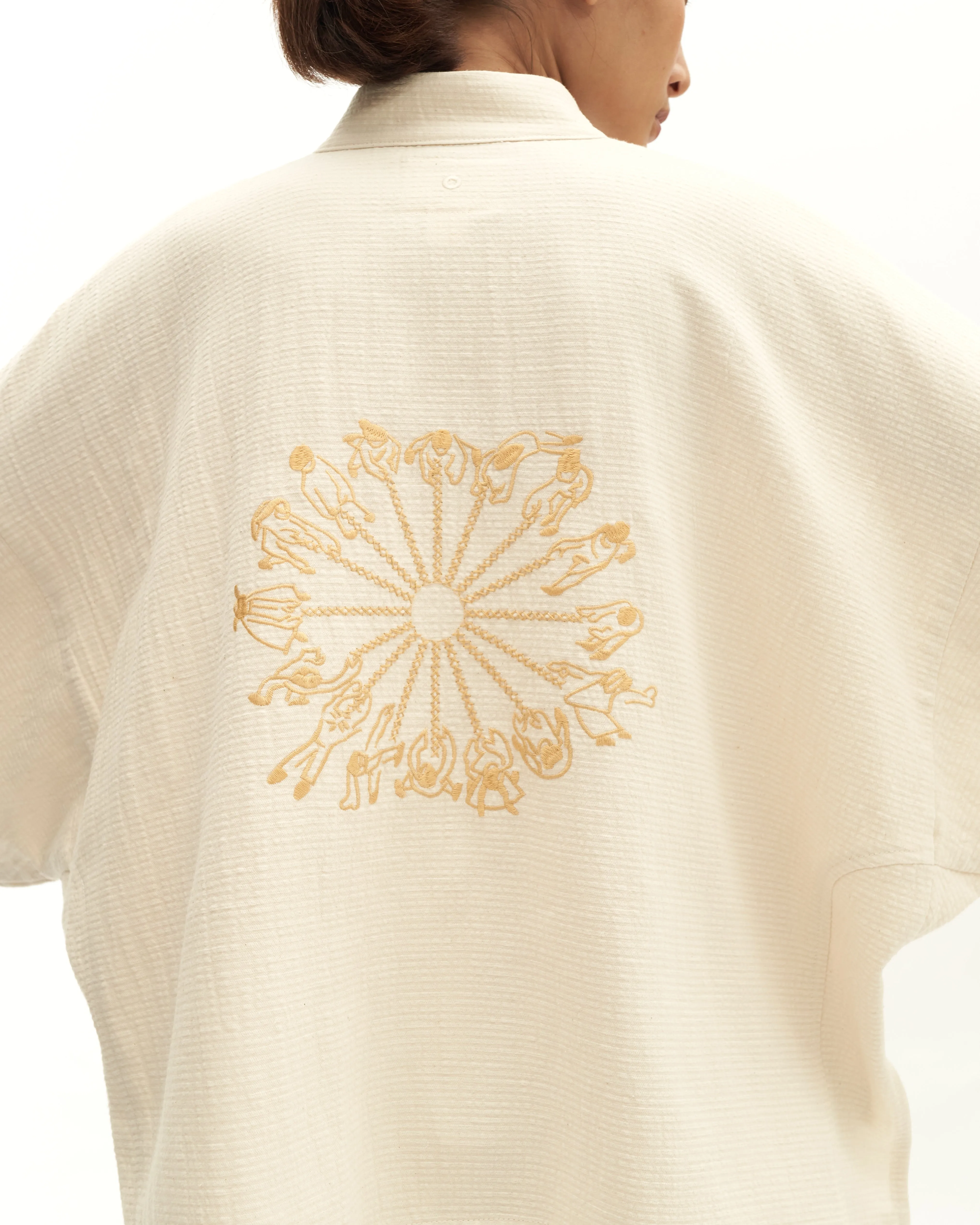 Women: Sulam Boxy Top (Brown)
