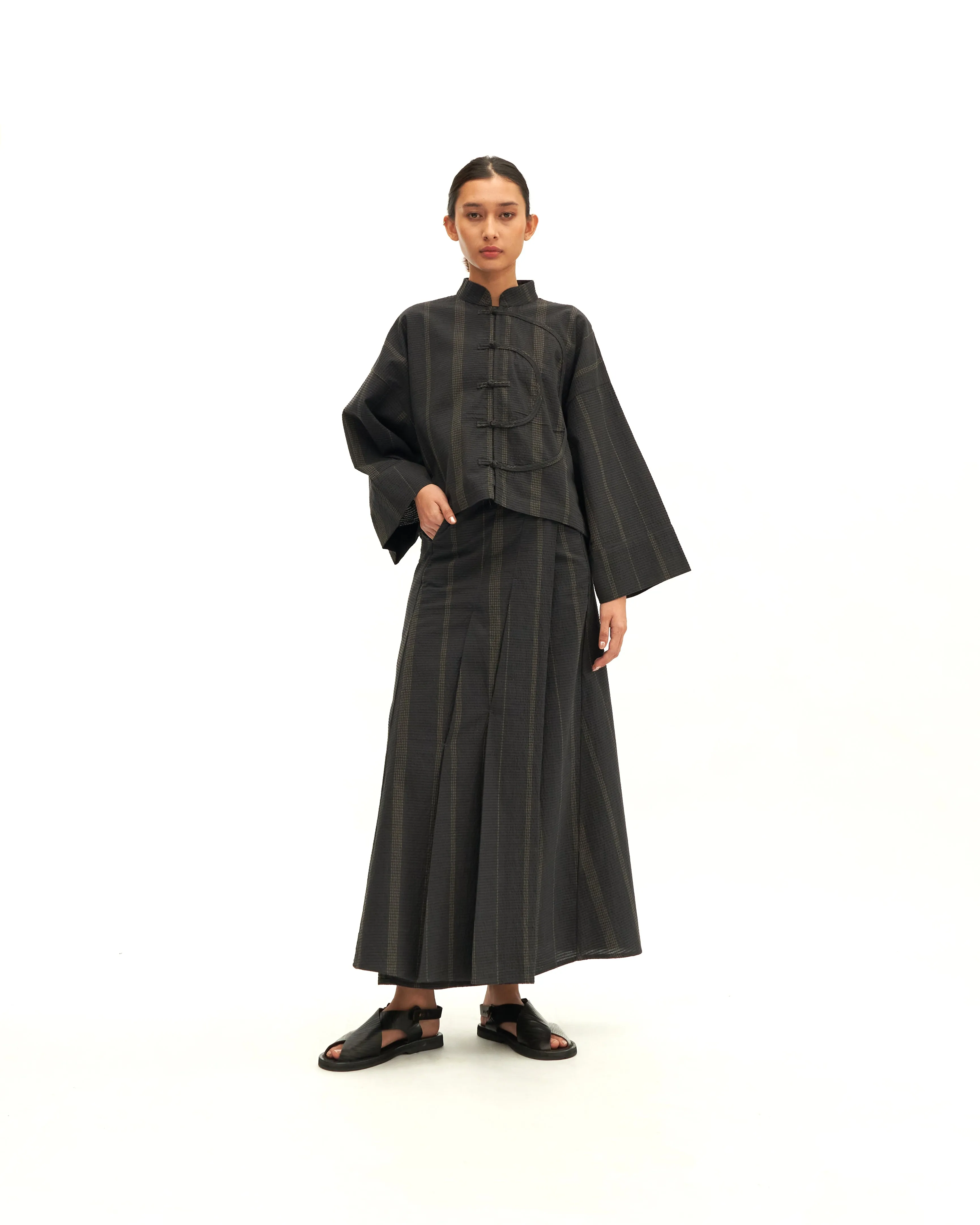 Women: Tàiyáng Boxy Top (Dark Blue)