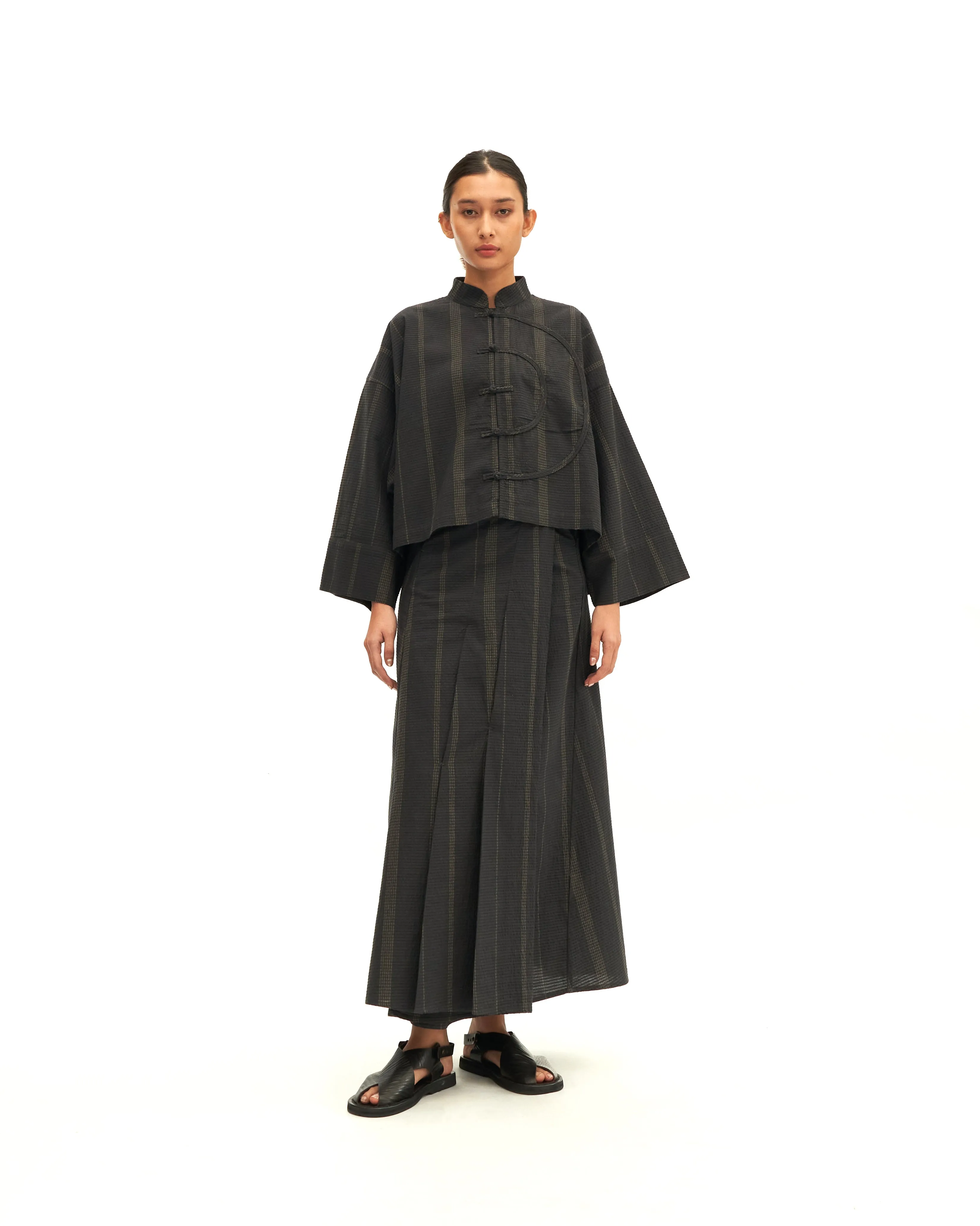 Women: Tàiyáng Boxy Top (Dark Blue)