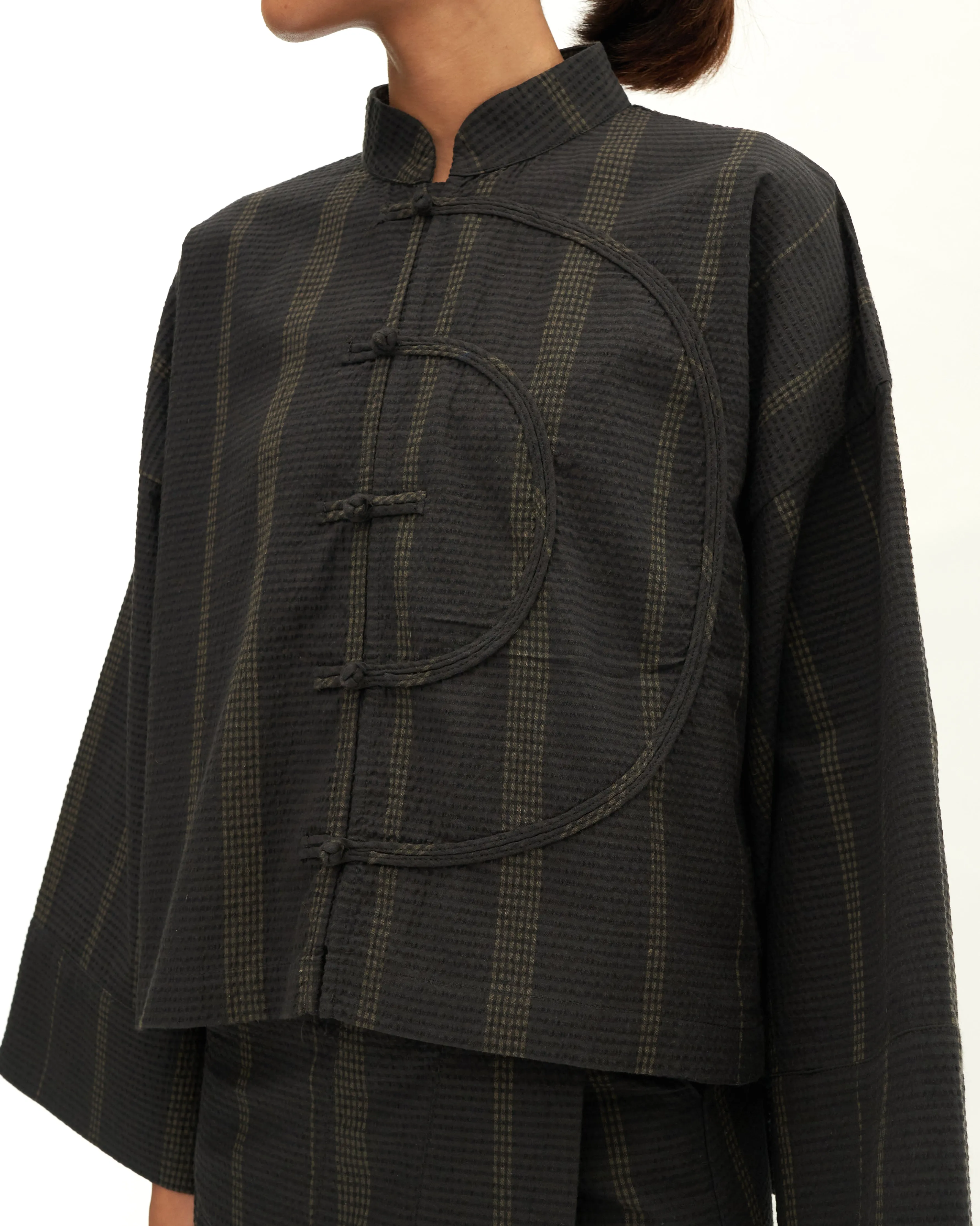 Women: Tàiyáng Boxy Top (Dark Blue)