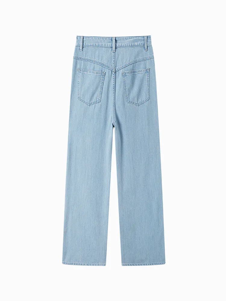 Women's Denim Comfortable Cool Wide Pants