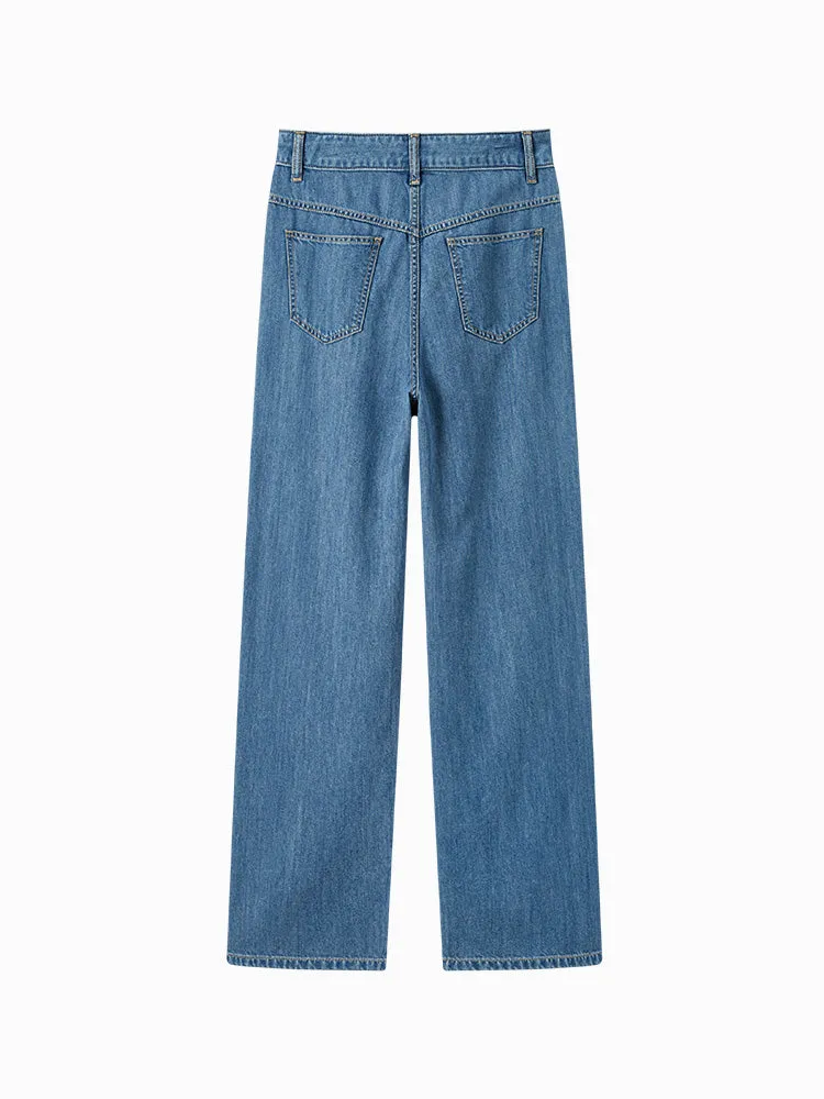 Women's Denim Comfortable Cool Wide Pants