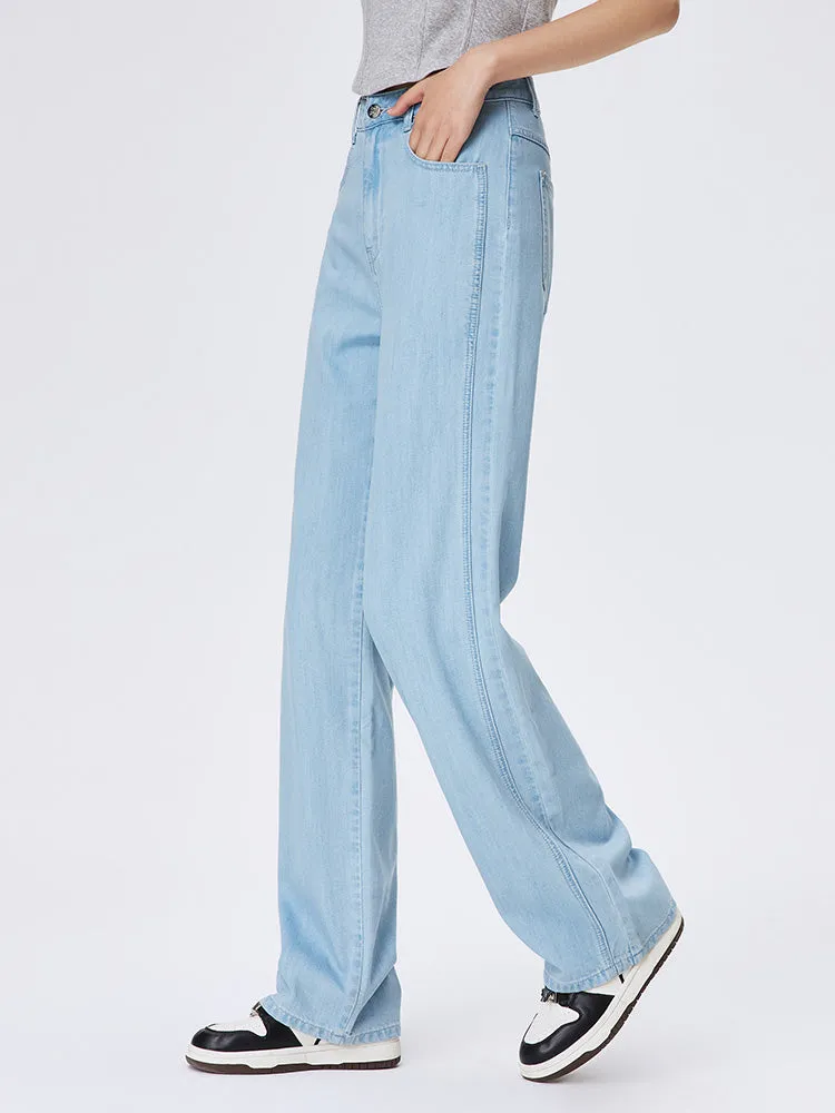 Women's Denim Comfortable Cool Wide Pants