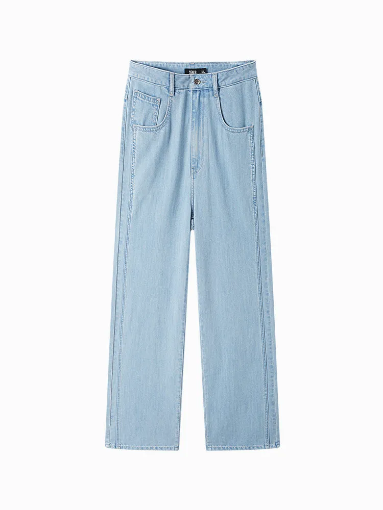 Women's Denim Comfortable Cool Wide Pants