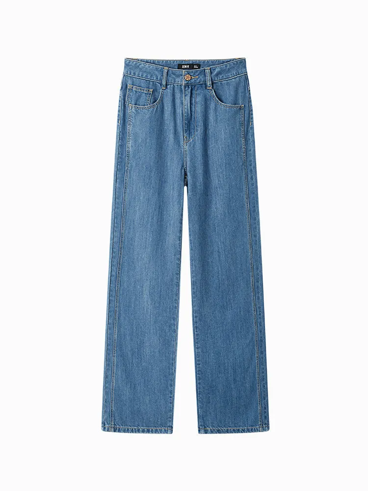 Women's Denim Comfortable Cool Wide Pants