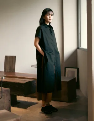 Womens: The Boxy Shirt Dress (Black)