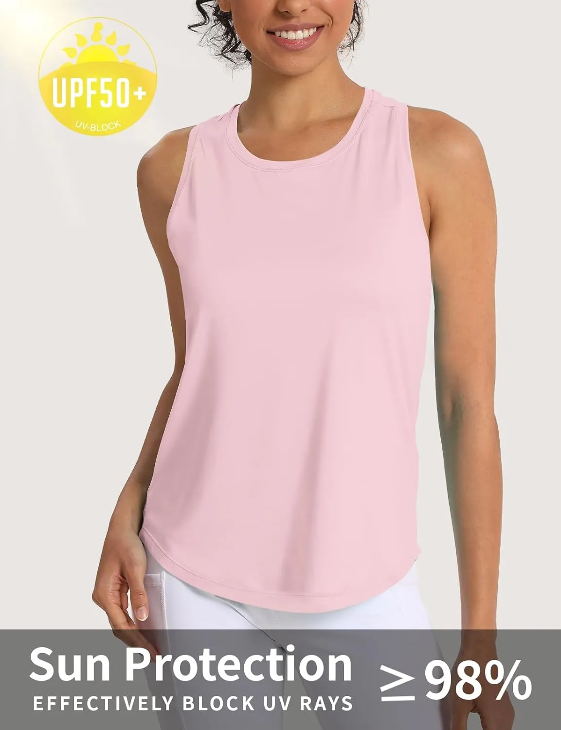 Women's Workout Tank Tops Woman Sleeveless Loose Fit Gym Tops Athletic Shirts Racerback Quick Dry UPF 50 