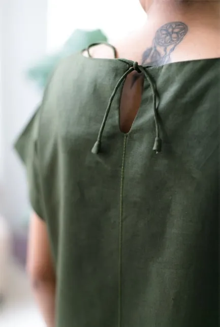 Zarna Hi Slit Kurta - Green